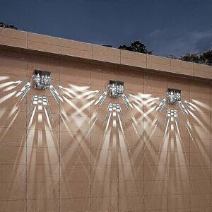 Unbranded (Cool White) 2/4 pcs Outdoor Solar Wall Lights LED Solar Floodlight Wall Lamps W Unbranded (Cool White) 2/4 pcs Outdoor Solar Wall Lights LED Solar Floodlight Wall Lamps W