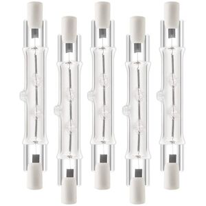 Melitt 5 Pack R7S 118mm 300W 230V,R7S Halogen Linear Light Bulb, Dimmable Halogen Lamp Melitt 5 Pack R7S 118mm 300W 230V,R7S Halogen Linear Light Bulb, Dimmable Halogen Lamp