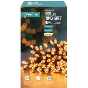 600 LED 60m Premier Christmas Outdoor 8 Function Battery Timer Lights Vintage Go 600 LED 60m Premier Christmas Outdoor 8 Function Battery Timer Lights Vintage Go