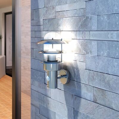 vidaXL Stainless Steel Patio Wall Light with Motion Sensor - Wall Type vidaXL Stainless Steel Patio Wall Light with Motion Sensor - Wall Type
