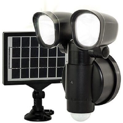 Luceco IP44 Rated Solar PIR Twin Security Light Luceco IP44 Rated Solar PIR Twin Security Light