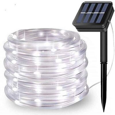 FANSIR Solar String Lights Outdoor Rope Lights, 8 Modes 100 LED Solar Powered Ou FANSIR Solar String Lights Outdoor Rope Lights, 8 Modes 100 LED Solar Powered Ou