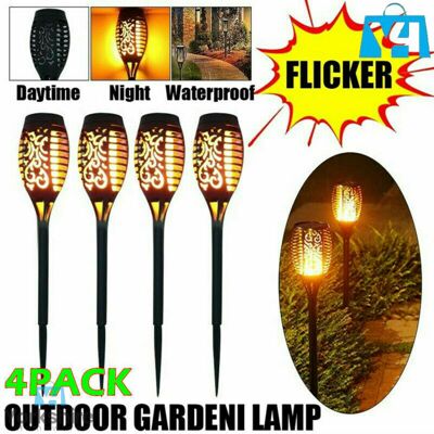 Yorkshire Homeware Ltd 4 X PC Waterproof Solar Garden Flame Light Flickering LED Torch Lamp Yorkshire Homeware Ltd 4 X PC Waterproof Solar Garden Flame Light Flickering LED Torch Lamp