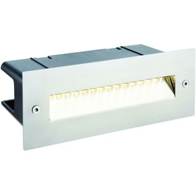 Loops IP44 LED Full Brick Light Stainless Steel & Angled Down Guide 2W Cool White Loops IP44 LED Full Brick Light Stainless Steel & Angled Down Guide 2W Cool White
