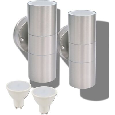 vidaXL LED exterior wall lights Stainless Steel Up/Down - Wall Lights vidaXL LED exterior wall lights Stainless Steel Up/Down - Wall Lights