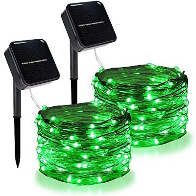 Twinkle Star 2 Pack Outdoor Solar String Lights, 33 FT 100 LED Solar Powered Christmas Decora Twinkle Star 2 Pack Outdoor Solar String Lights, 33 FT 100 LED Solar Powered Christmas Decora