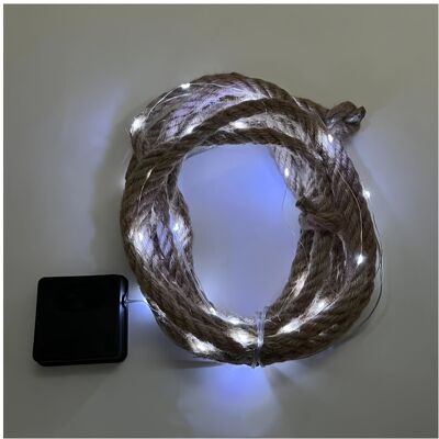 CLOSKYE (10 Meters White Light) LED Solar Retro Hemp Rope Light, Woven String, Outdoor C CLOSKYE (10 Meters White Light) LED Solar Retro Hemp Rope Light, Woven String, Outdoor C