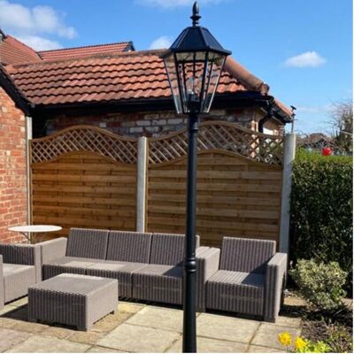 CGC Lighting CGC 2.3 Metre Extra Tall Black Victorian Style LED Solar Post Light CGC Lighting CGC 2.3 Metre Extra Tall Black Victorian Style LED Solar Post Light
