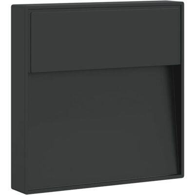 vidaXL Black LED Wall Light - Outdoor Garden Lighting vidaXL Black LED Wall Light - Outdoor Garden Lighting