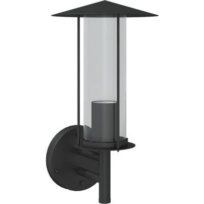 vidaXL Outdoor Wall Light Black Stainless Steel - Wall Light vidaXL Outdoor Wall Light Black Stainless Steel - Wall Light