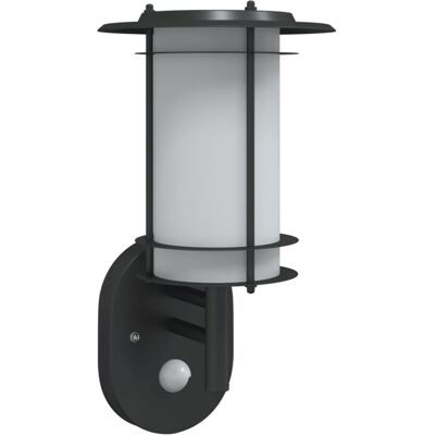 vidaXL Black Stainless Steel Outdoor Wall Light with Sensor vidaXL Black Stainless Steel Outdoor Wall Light with Sensor