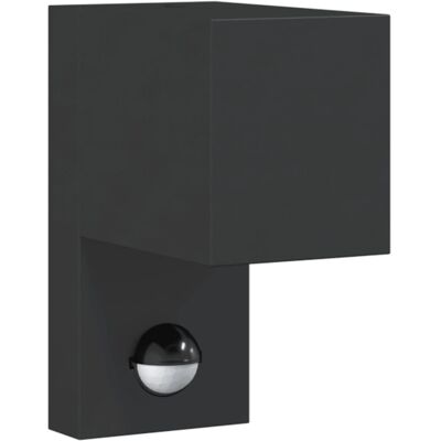 vidaXL Outdoor Wall Light with Sensor - Wall Lamp Black vidaXL Outdoor Wall Light with Sensor - Wall Lamp Black
