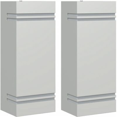 vidaXL Silver Outdoor Wall Lights 2 pcs - Wall Lanterns vidaXL Silver Outdoor Wall Lights 2 pcs - Wall Lanterns