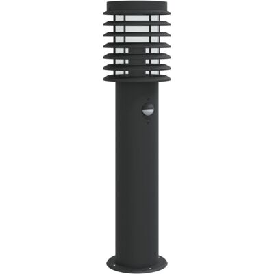 vidaXL Outdoor Floor Lamp with Sensor - 60 cm Stainless Steel - Weatherproof Outdoor Lighting vidaXL Outdoor Floor Lamp with Sensor - 60 cm Stainless Steel - Weatherproof Outdoor Lighting