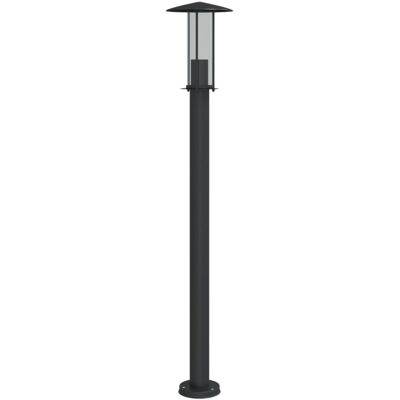 vidaXL Black Outdoor Floor Lamp 100cm Stainless Steel - Garden Lighting vidaXL Black Outdoor Floor Lamp 100cm Stainless Steel - Garden Lighting