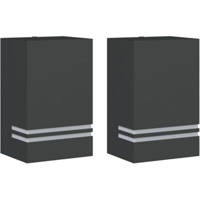 vidaXL Outdoor Wall Light Black Stainless Steel - Outdoor Wall Light vidaXL Outdoor Wall Light Black Stainless Steel - Outdoor Wall Light