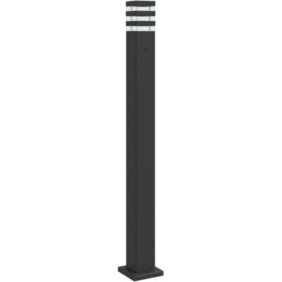 vidaXL Outdoor Floor Lamp with Outlet Black - 110 cm - Floor Lamp vidaXL Outdoor Floor Lamp with Outlet Black - 110 cm - Floor Lamp