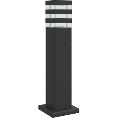 vidaXL Outdoor Floor Lamp with Outlet Black 50 cm Aluminium - Floor Lamp vidaXL Outdoor Floor Lamp with Outlet Black 50 cm Aluminium - Floor Lamp