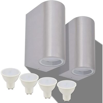 vidaXL LED outdoor wall lights - 2 pcs. Up/down projection vidaXL LED outdoor wall lights - 2 pcs. Up/down projection