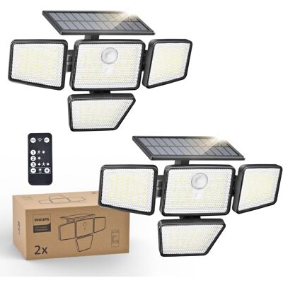 Philips Solar Security Light Outdoor 196 LED WallMounted Flood Light wPIR M Philips Solar Security Light Outdoor 196 LED WallMounted Flood Light wPIR M