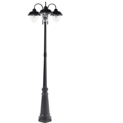 Beliani - Modern Garden Lamp 3-Light Aluminum Black - Garden Light Beliani - Modern Garden Lamp 3-Light Aluminum Black - Garden Light