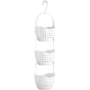 Premier Housewares PF-1601488 3-Tier Shower Caddy - White, 83x23x17 cm, Rust-Proof Polypropylene, O Premier Housewares PF-1601488 3-Tier Shower Caddy - White, 83x23x17 cm, Rust-Proof Polypropylene, O