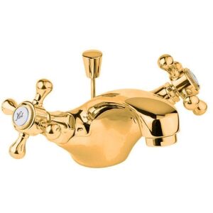 Deva TUD113/501 Tudor Mono Basin Mixer Tap with Pop Up Waste Gold Finish Deva TUD113/501 Tudor Mono Basin Mixer Tap with Pop Up Waste Gold Finish