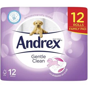 Andrex Gentle Clean Toilet Roll - 12 x 170-sheet, 2-ply, soft-touch Andrex Gentle Clean Toilet Roll - 12 x 170-sheet, 2-ply, soft-touch