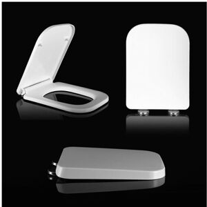 Unbranded Square Soft Close Toilet Seat Top Fixing Easy Clean White Modern Unbranded Square Soft Close Toilet Seat Top Fixing Easy Clean White Modern