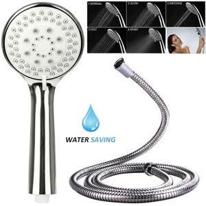 Unbranded Shower Head Multi Function Chrome Bath With 1.5M Hose UK Unbranded Shower Head Multi Function Chrome Bath With 1.5M Hose UK