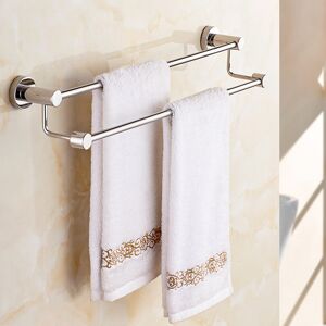 Unbranded CZHONG-60cm Double Rod Towel Rail Rack - Wall Mounted, 304 Stainless Steel, Chro Unbranded CZHONG-60cm Double Rod Towel Rail Rack - Wall Mounted, 304 Stainless Steel, Chro