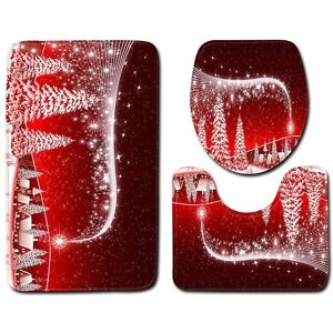 Unbranded (House-3pcs-50x80cm) 4pcs Christmas Shower Curtain Toilet Cushion Set Cover Mat Unbranded (House-3pcs-50x80cm) 4pcs Christmas Shower Curtain Toilet Cushion Set Cover Mat