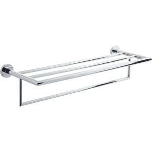 Cassellie Large Double Towel Rail Holder Wall Mounted Bathroom Rack Shelf Brass & Chrome Cassellie Large Double Towel Rail Holder Wall Mounted Bathroom Rack Shelf Brass & Chrome