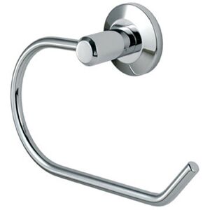 Loops Round Bar Bathroom Toilet Roll Holder on Rose Concealed Fix Polished Chrome Loops Round Bar Bathroom Toilet Roll Holder on Rose Concealed Fix Polished Chrome