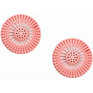 J&Y (Pink x2) Hair Catcher Silicone Sink or Shower Drain Covers J&Y (Pink x2) Hair Catcher Silicone Sink or Shower Drain Covers