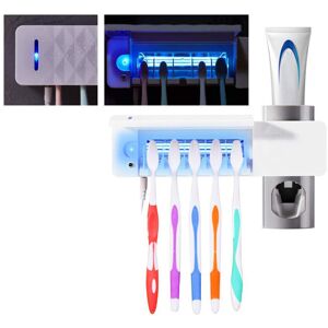 GreenZech (UK Plug) Wall Mounted Toothbrush Holder Sterilizer Toothpaste Dispenser GreenZech (UK Plug) Wall Mounted Toothbrush Holder Sterilizer Toothpaste Dispenser
