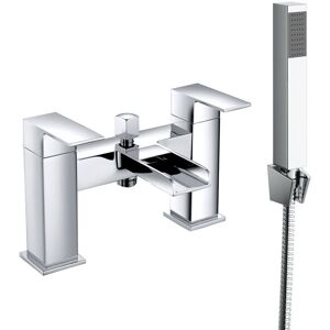 NRG Bathroom Dual Handle Bath Filler Mixer Tap & Hand Held Shower Head Set Chrome NRG Bathroom Dual Handle Bath Filler Mixer Tap & Hand Held Shower Head Set Chrome