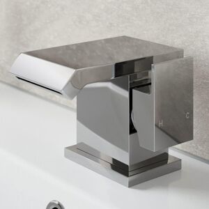 Unbranded Modern Bathroom Waterfall Mono Basin Sink Mixer Tap Square Chrome Single Lever Unbranded Modern Bathroom Waterfall Mono Basin Sink Mixer Tap Square Chrome Single Lever