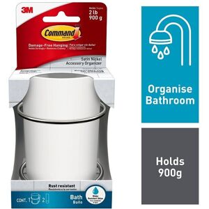 3M Command Satin Nickel Bath Accessory And Damage-Free Organizer 3M Command Satin Nickel Bath Accessory And Damage-Free Organizer