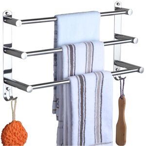 Unbranded (3 Tier Towel Rail 60cm) 60/90cm Bathroom Wall Mounted Towel Rail Stainless Stee Unbranded (3 Tier Towel Rail 60cm) 60/90cm Bathroom Wall Mounted Towel Rail Stainless Stee
