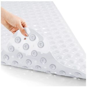ASPIRE HOMEWARE (White, 38 x 70 cm ) Extra Long Bath Shower Mats Non Slip Bathroom Bathtub Mat A ASPIRE HOMEWARE (White, 38 x 70 cm ) Extra Long Bath Shower Mats Non Slip Bathroom Bathtub Mat A