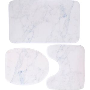 GreenZech (Type A) 3PCS Marble Toilet Floor Door Bathroom Carpet Pedestal Rug Lid Cover Ba GreenZech (Type A) 3PCS Marble Toilet Floor Door Bathroom Carpet Pedestal Rug Lid Cover Ba