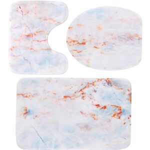 GreenZech (Type B) 3PCS Marble Toilet Floor Door Bathroom Carpet Pedestal Rug Lid Cover Ba GreenZech (Type B) 3PCS Marble Toilet Floor Door Bathroom Carpet Pedestal Rug Lid Cover Ba