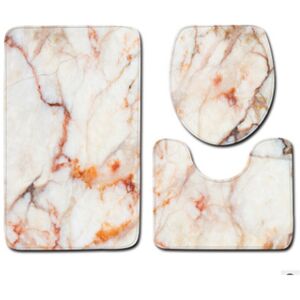 GreenZech (Type D) 3PCS Marble Toilet Floor Door Bathroom Carpet Pedestal Rug Lid Cover Ba GreenZech (Type D) 3PCS Marble Toilet Floor Door Bathroom Carpet Pedestal Rug Lid Cover Ba