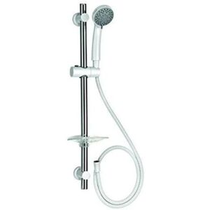 Croydex Riser Rail Shower Set - White Chrome - Three Function Croydex Riser Rail Shower Set - White Chrome - Three Function