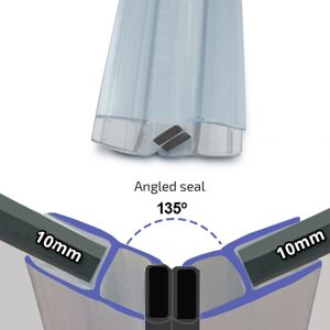NES Home - Clear 135 - 10mmx2000mm - 135 - Shower Seal NES Home - Clear 135 - 10mmx2000mm - 135 - Shower Seal