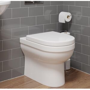 Unbranded Back to Wall Ceramic Toilet WC Bathroom Pan Cloakroom with Soft Close Seat White Unbranded Back to Wall Ceramic Toilet WC Bathroom Pan Cloakroom with Soft Close Seat White
