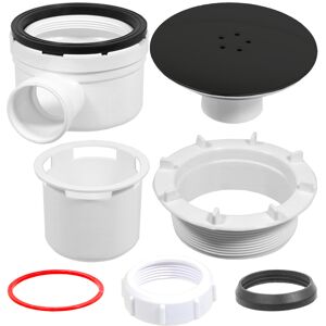 SPARES2GO Shower Trap for 90mm Tray Plug Hole 1.5" Drain Waste Dome Base Kit (Black) SPARES2GO Shower Trap for 90mm Tray Plug Hole 1.5" Drain Waste Dome Base Kit (Black)