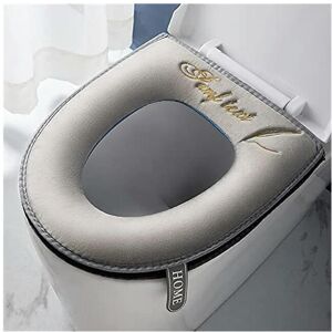 Unbranded (gray-Zipper) Universal Toilet Seat Cover Winter Warm Soft WC Mat Bathroom Washa Unbranded (gray-Zipper) Universal Toilet Seat Cover Winter Warm Soft WC Mat Bathroom Washa