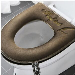 Unbranded (brown-Zipper) Universal Toilet Seat Cover Winter Warm Soft WC Mat Bathroom Wash Unbranded (brown-Zipper) Universal Toilet Seat Cover Winter Warm Soft WC Mat Bathroom Wash